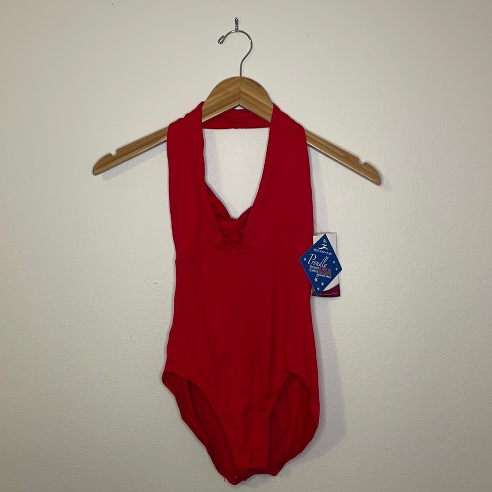 Motionwear red leotard medium adult